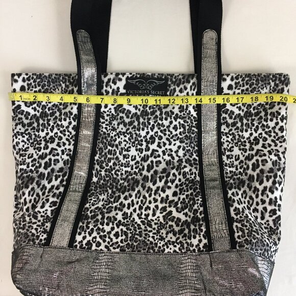 Victoria's Secret Leopard Metallic Large Cloth Tote Bag - Picture 11 of 14